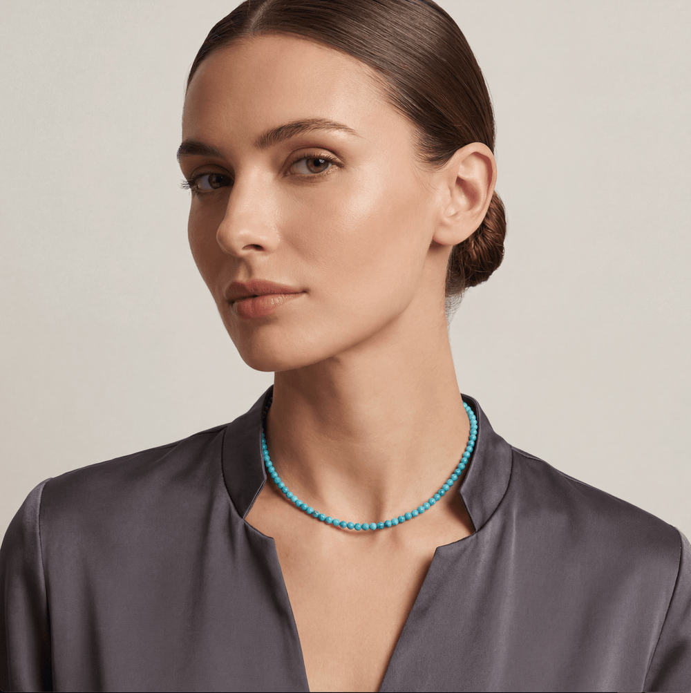 The Antibes Natural Turquoise Necklace - Coralina