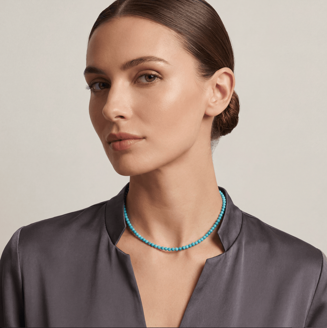 The Antibes Natural Turquoise Necklace - Coralina