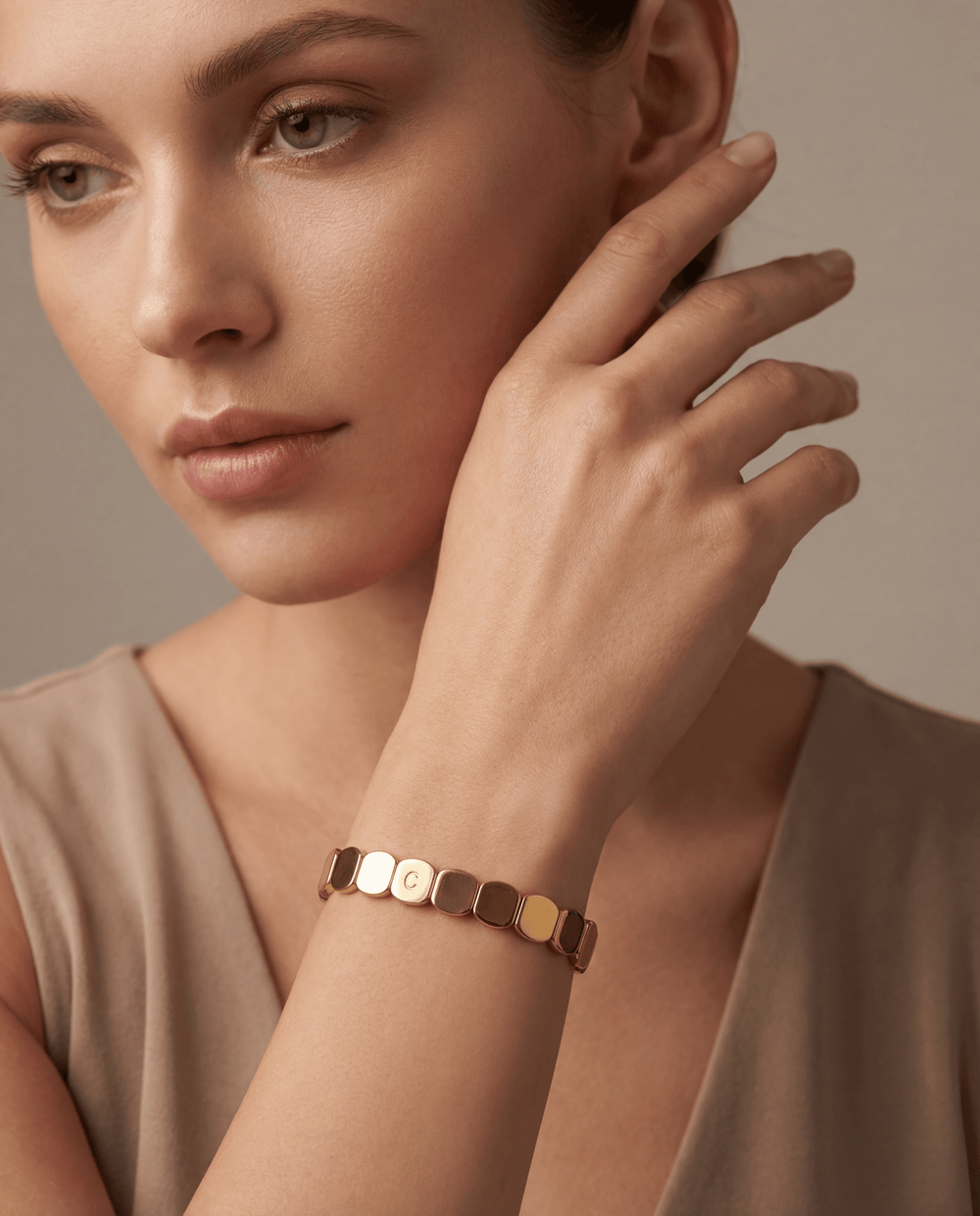 Gold Palm Beach Bracelet - Coralina