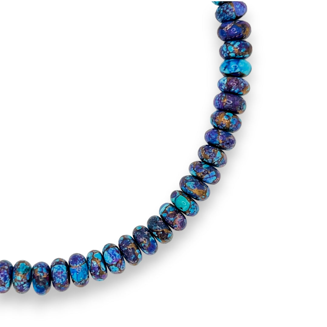 The Cassis Purple Turquoise Necklace - Coralina