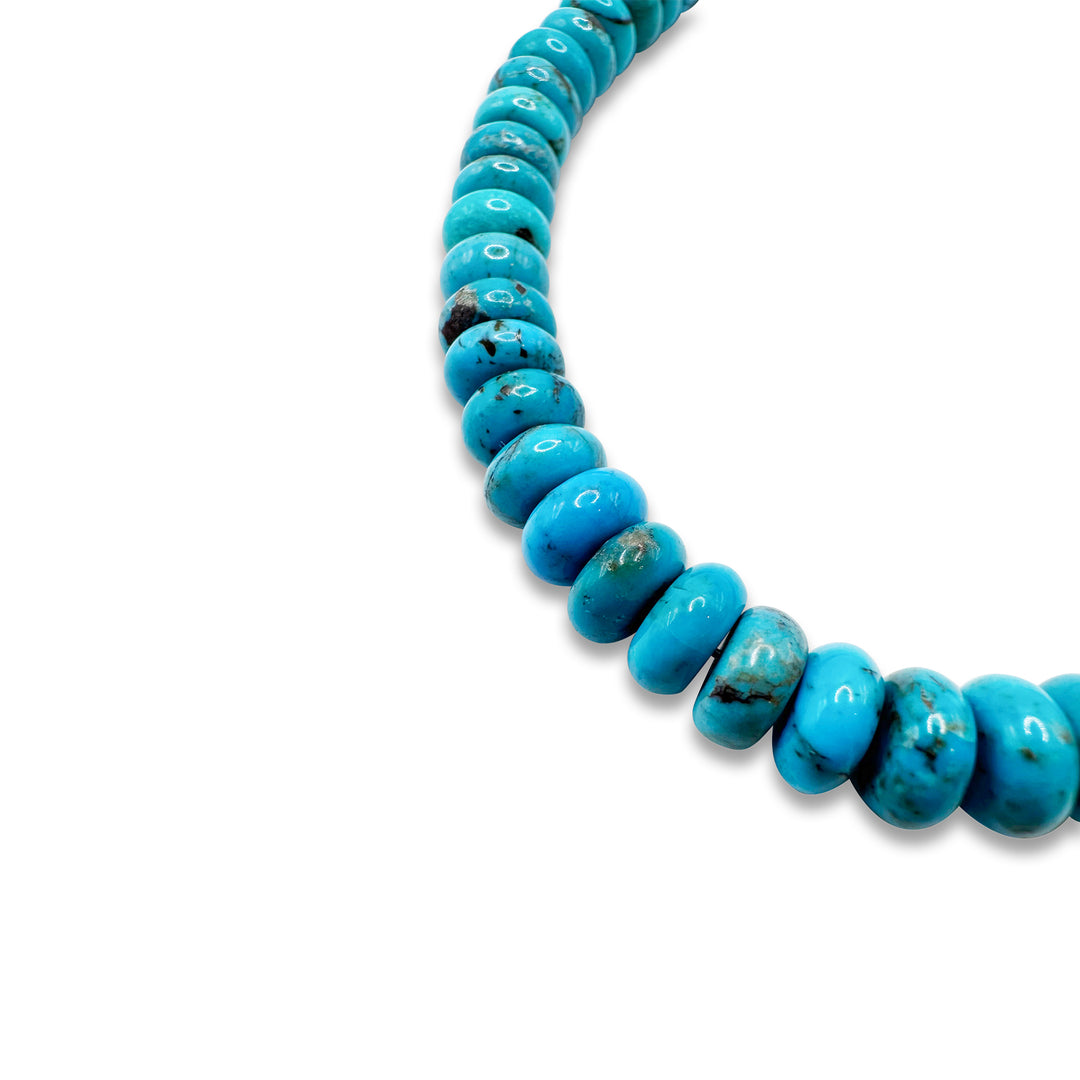 Natural Arizona Turquoise Beaded Necklace Handmade in the U.S. 