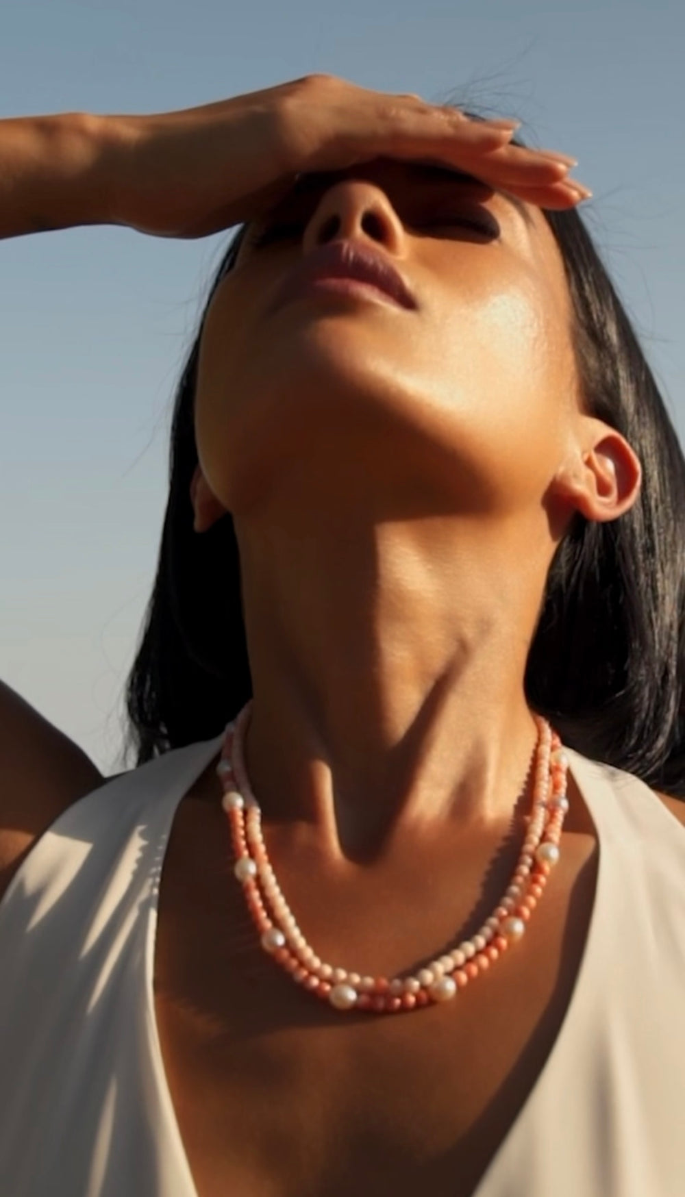 The Florence Light Pink Coral Necklace - Coralina