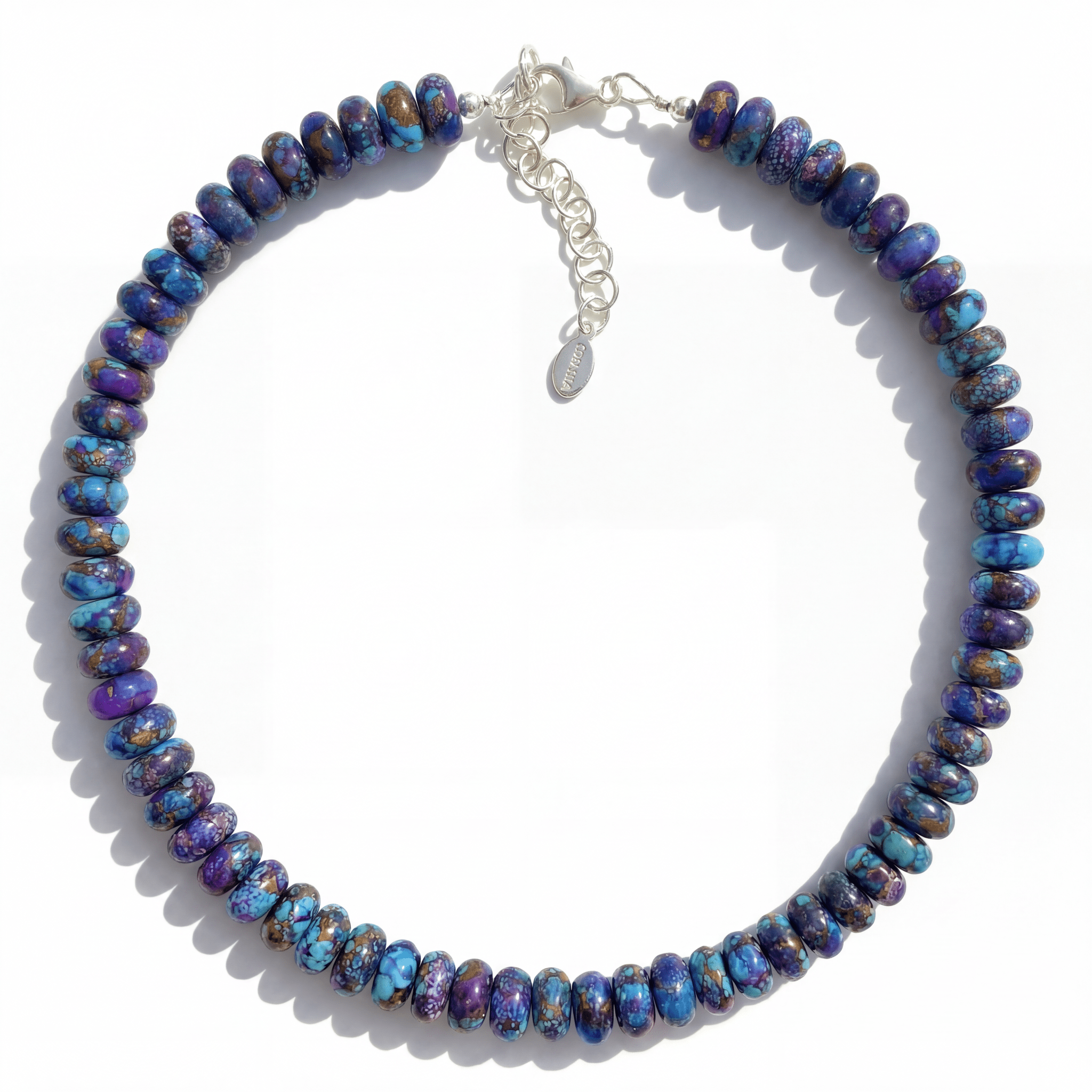 The Cassis Purple Turquoise Necklace - Coralina