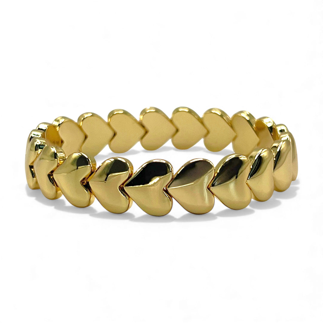 With Love Gold Heart Bracelet - Coralina