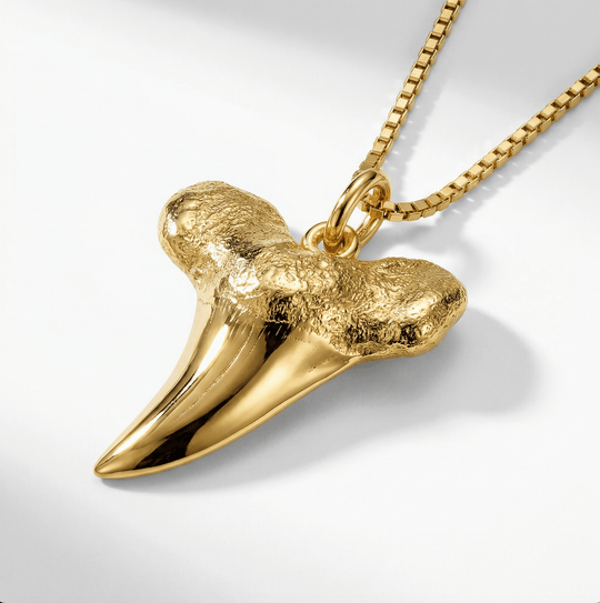Gold Shark Tooth Pendant - Coralina