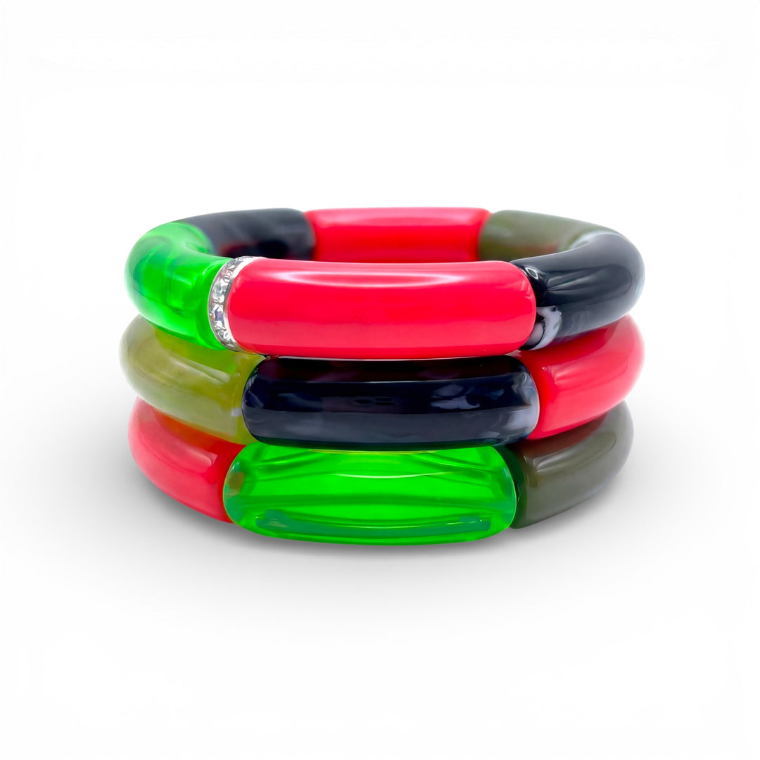 Ibiza Resin Bracelet Trio - Coralina