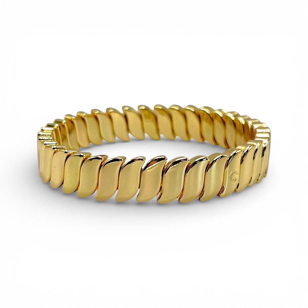 Nazaré Gold Wave Bracelet - Coralina