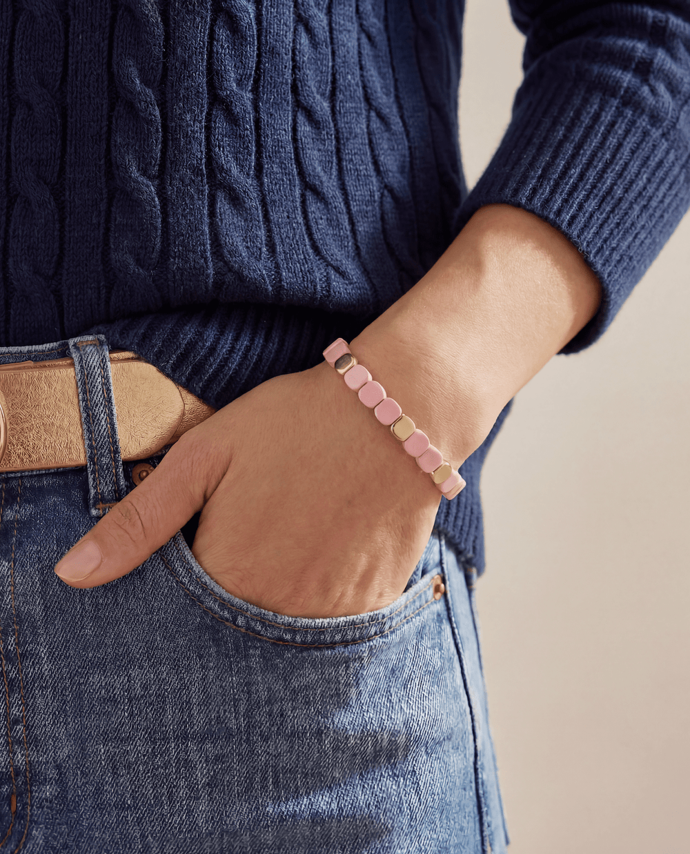 The Colony Pink Palm Beach Bracelet - Coralina