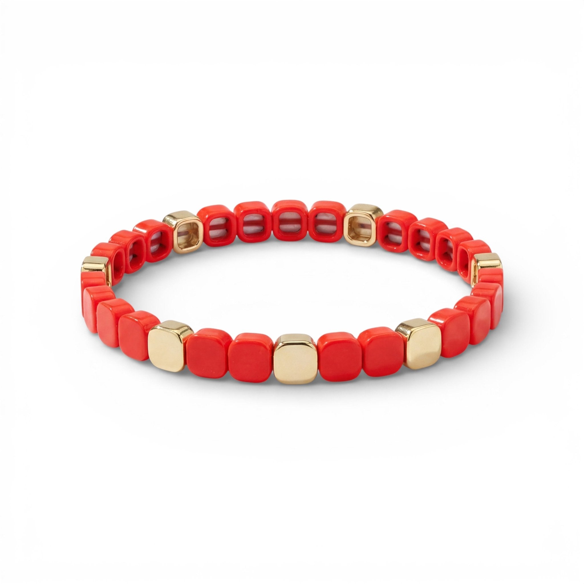 Bright Red Mini Palm Beach Bracelet - Coralina
