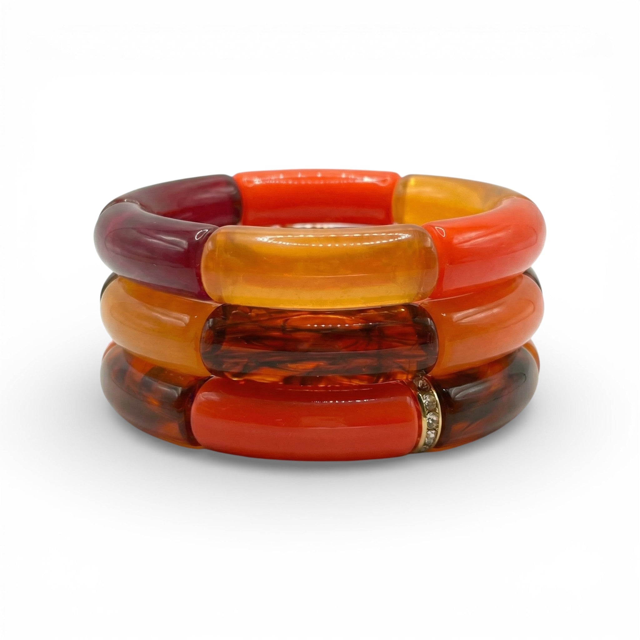 St. Tropez Resin Bracelet Trio - Coralina