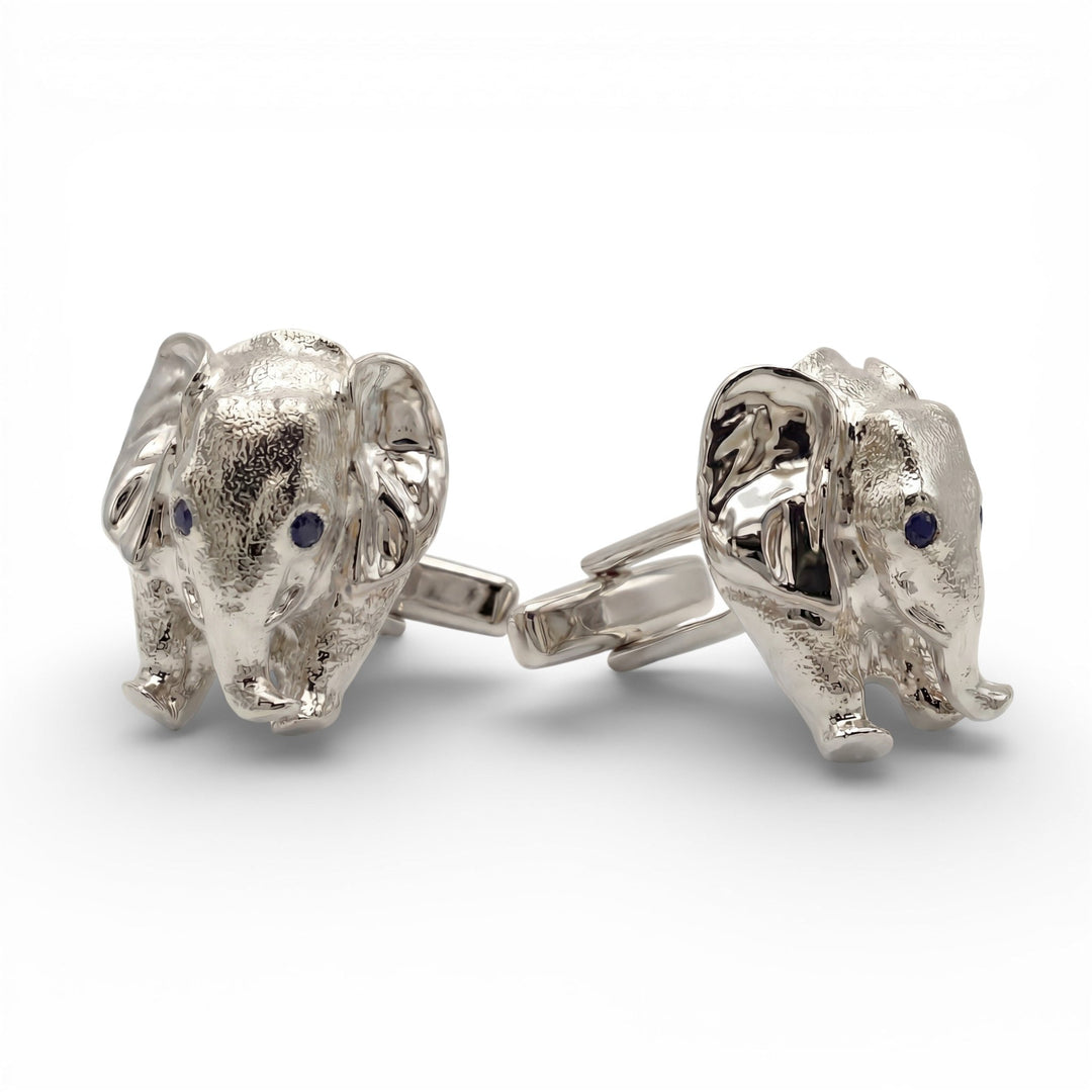 Ta - boo Silver Elephant Cufflinks - Coralina
