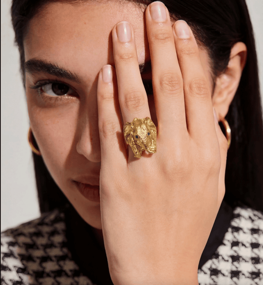 Ta - boo Gold Elephant Ring - Coralina