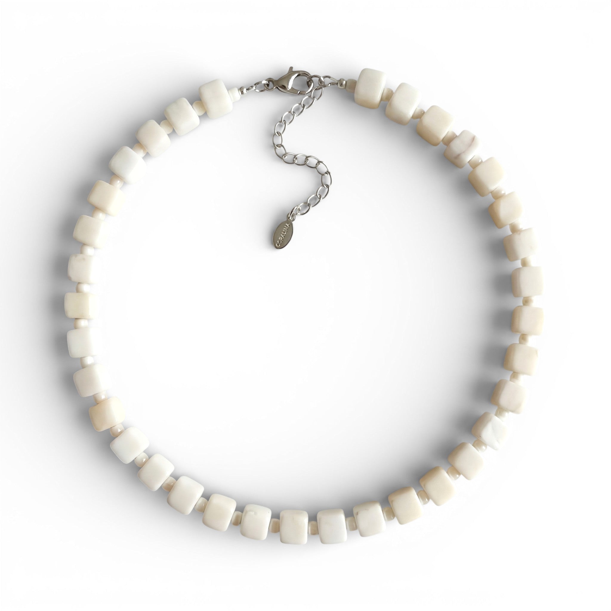 The Turin White Opal Necklace - Coralina