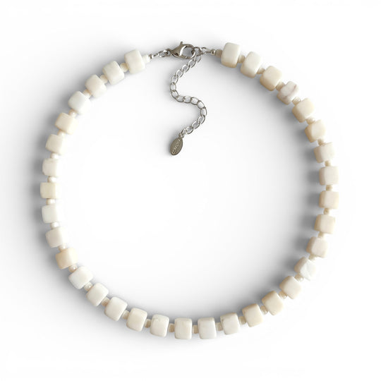The Turin White Opal Necklace - Coralina