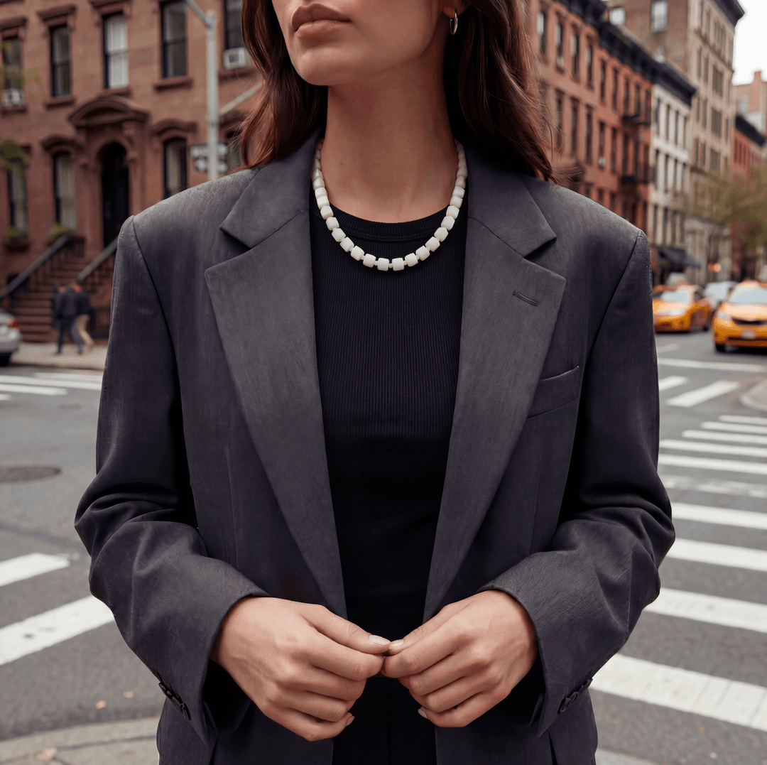 The Turin White Opal Necklace - Coralina